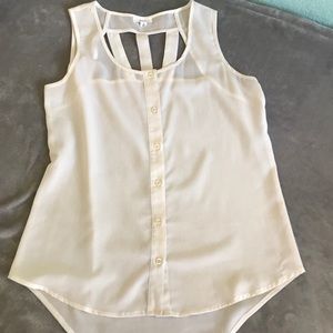 One off-white button down tank top